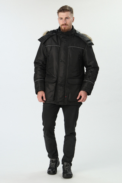Куртка зимняя "Аляска-Люкс" черный (тк.Таслан,150)